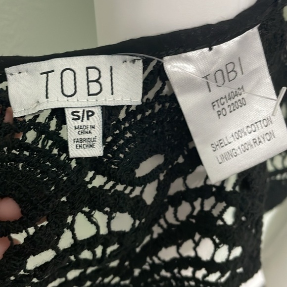TOBI Bohemian Festival Crochet Lace Sexy Halter Tie Back Top small - Picture 6 of 6